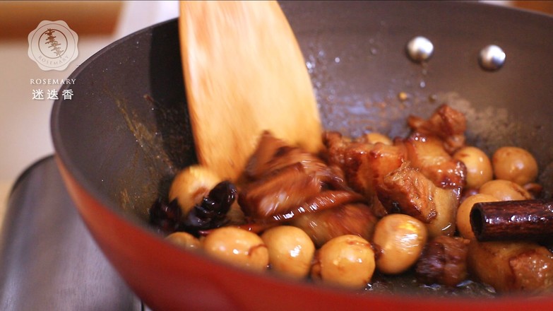 鹌鹑蛋红烧肉的做法步骤:14