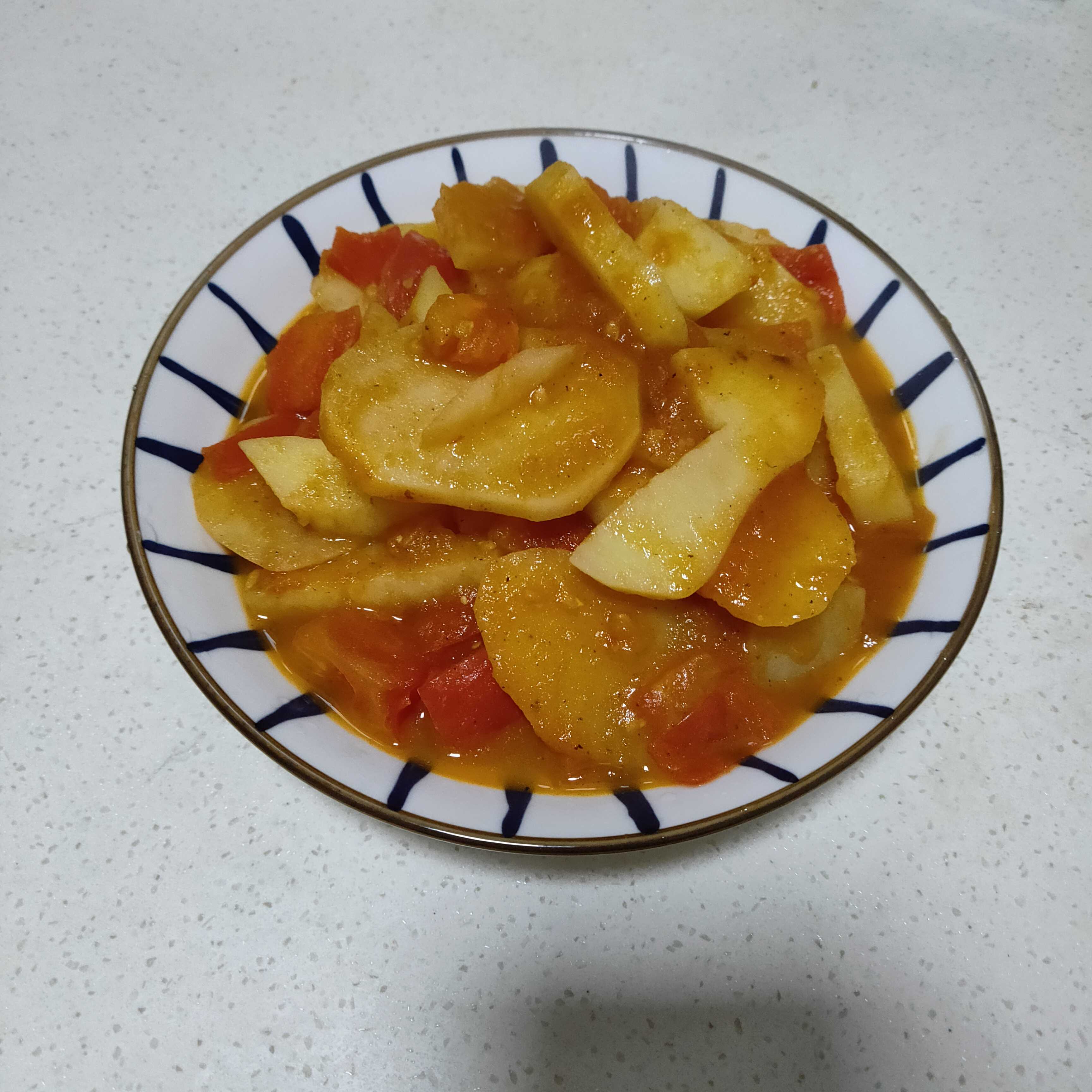 番茄炒土豆的做法步骤：5