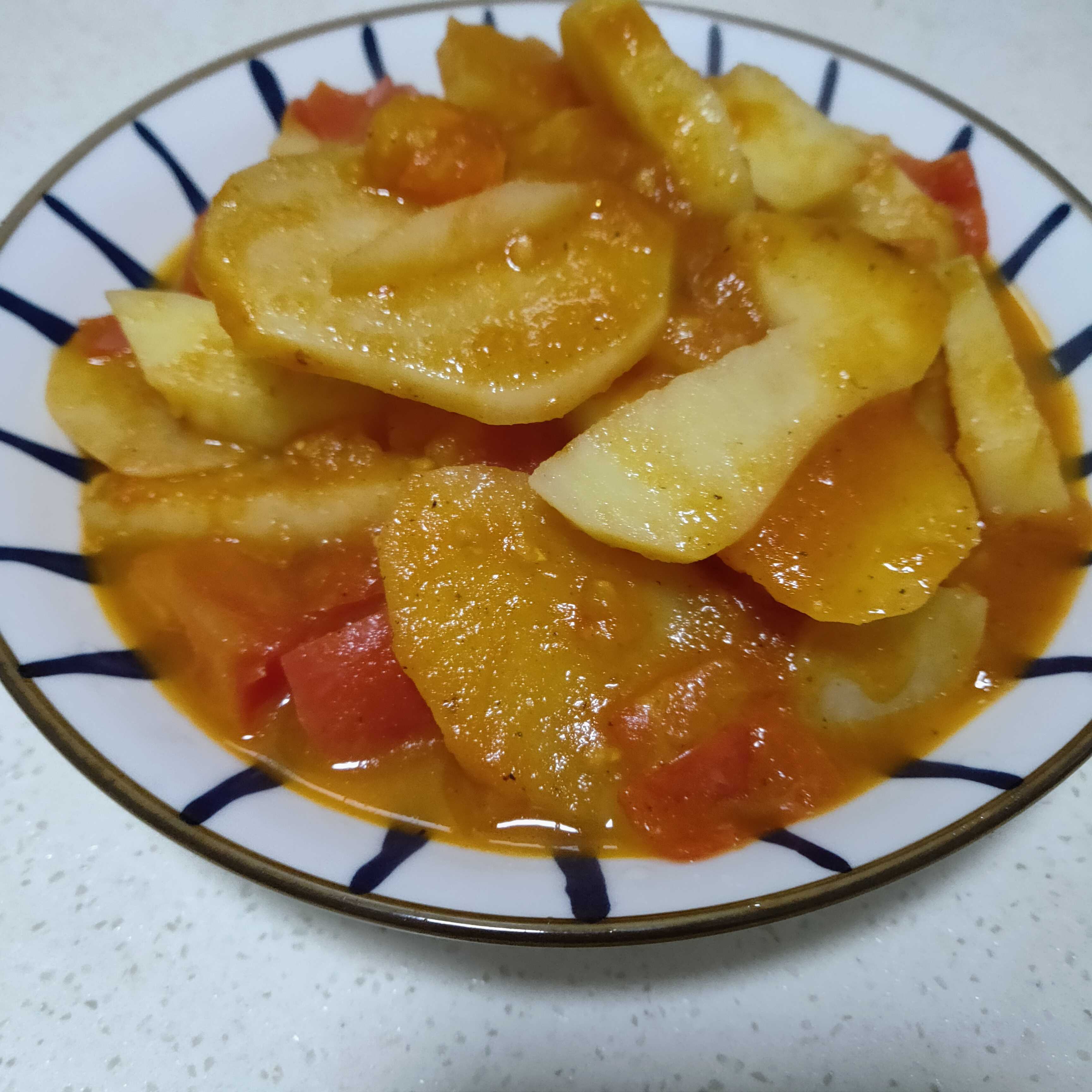 番茄炒土豆的做法步骤：6