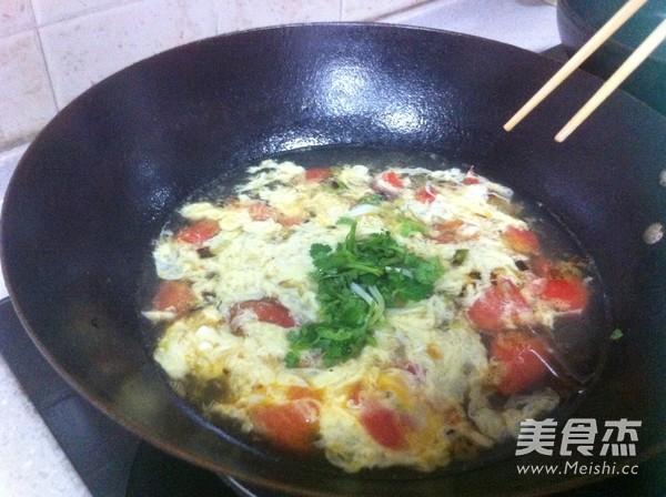 番茄鸡蛋汤的做法步骤:9