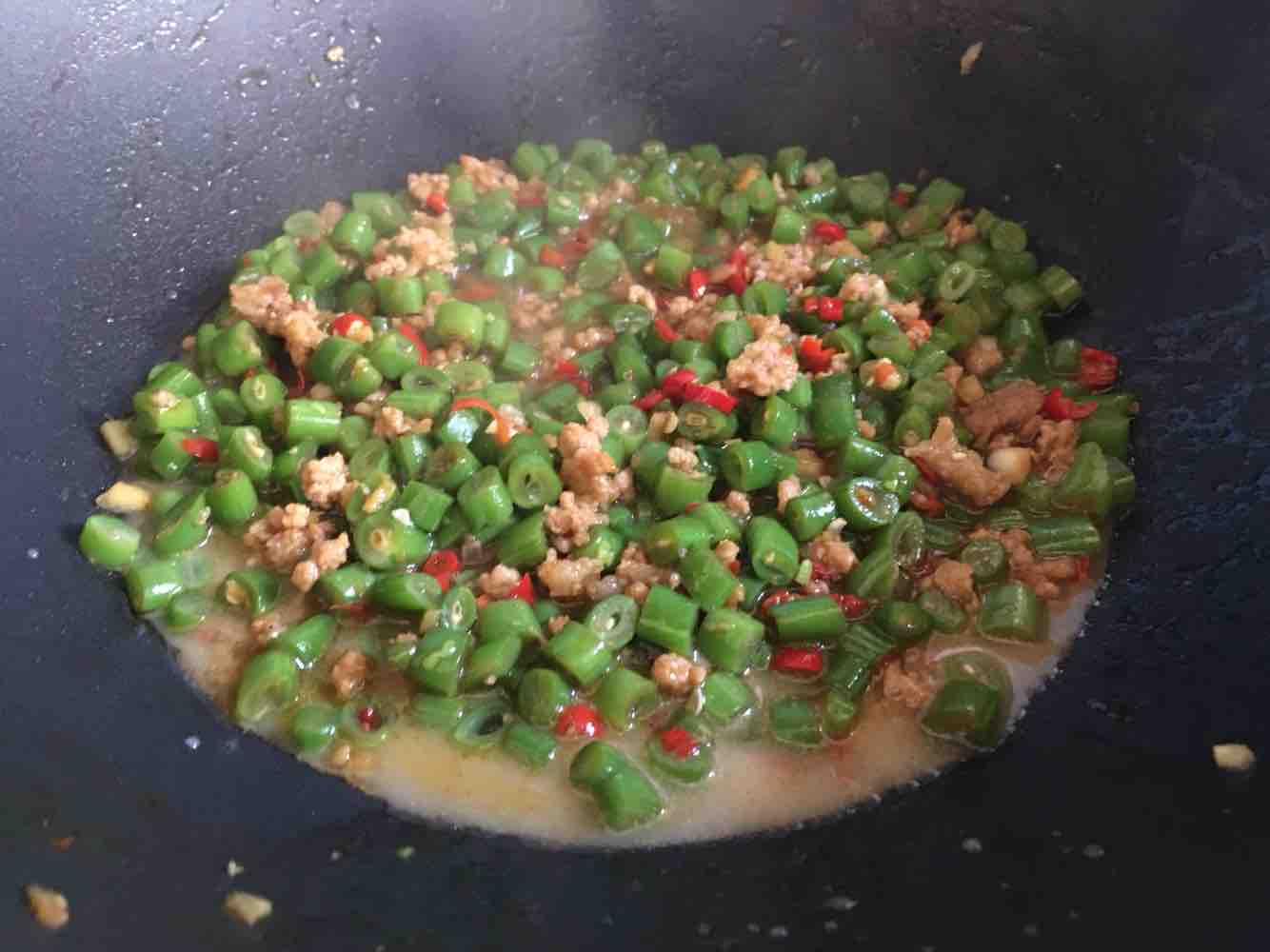 四季豆炒肉末的做法步骤:9