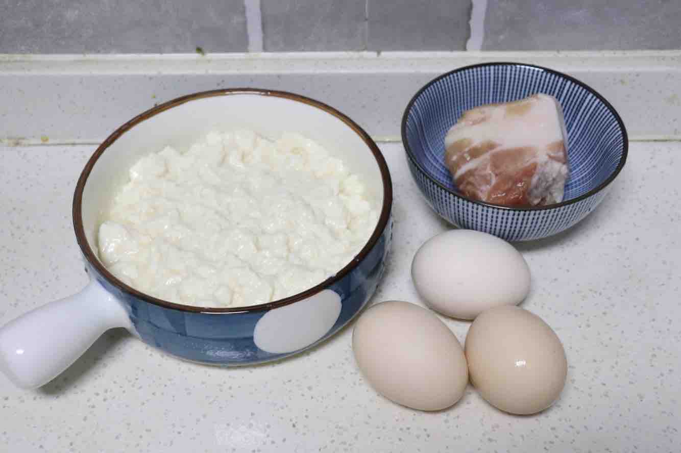 肉末豆腐蒸蛋羹的做法步骤：1