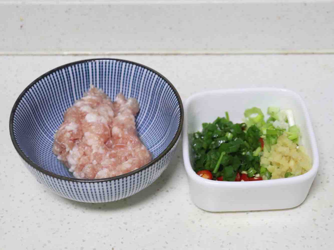 肉末豆腐蒸蛋羹的做法步骤:4