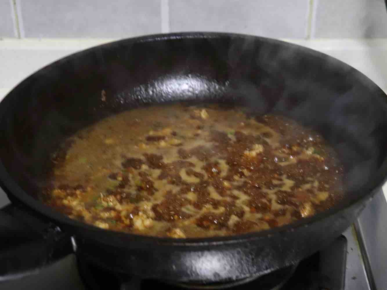肉末豆腐蒸蛋羹的做法步骤:7