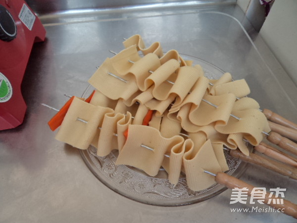 烤豆皮的做法步骤:4