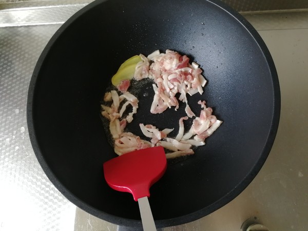 茭白蘑菇炒肉丝的做法步骤:4