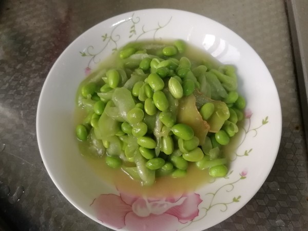 丝瓜炒毛豆的做法步骤:8