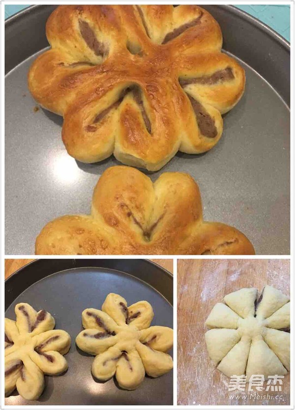 红豆沙面包卷的做法步骤:11