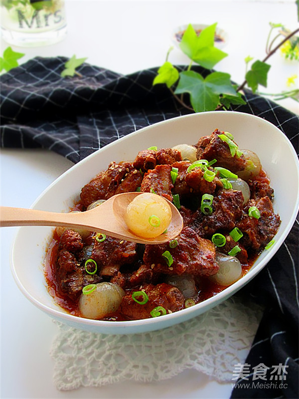 茄汁排骨龙眼肉的做法步骤:12