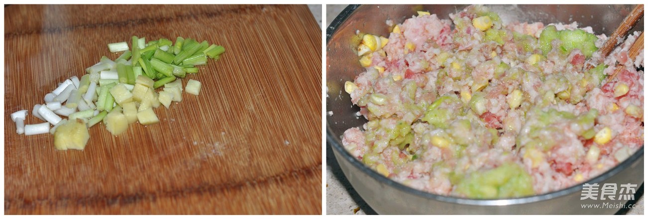 韭菜猪肉玉米馅饺子的做法步骤:4