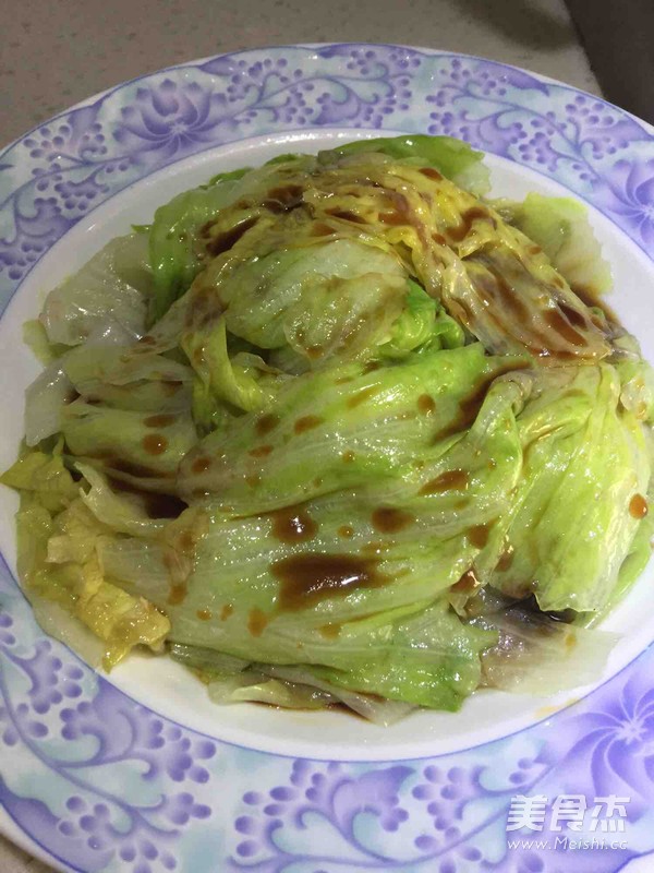白灼西生菜的做法步骤:5