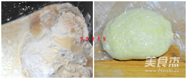 香葱肉松面包卷的做法步骤：1