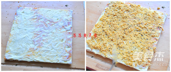 香葱肉松面包卷的做法步骤:5