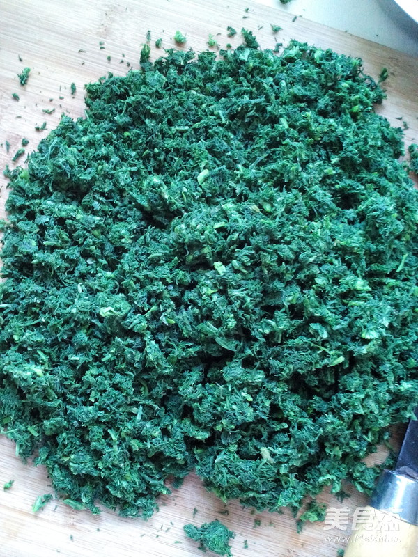 麦蒿大包子的做法步骤:4