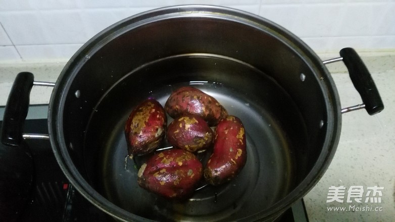 红薯馅包子的做法步骤:4
