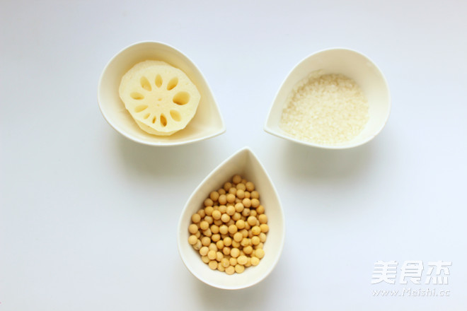 大米莲藕豆浆的做法步骤：1
