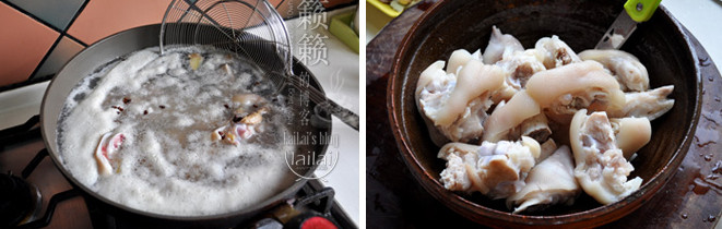 花生炖猪蹄的做法步骤:2