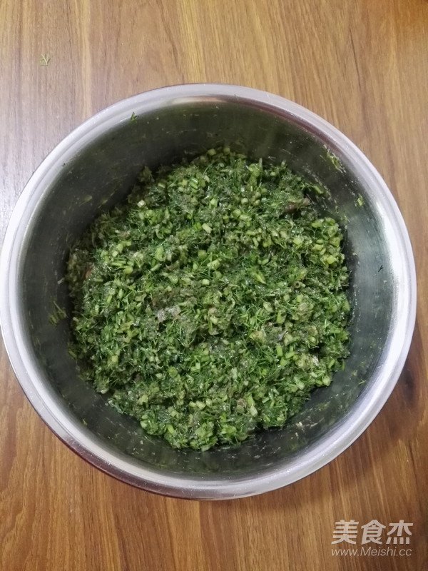 茴香肉包的做法步骤:3
