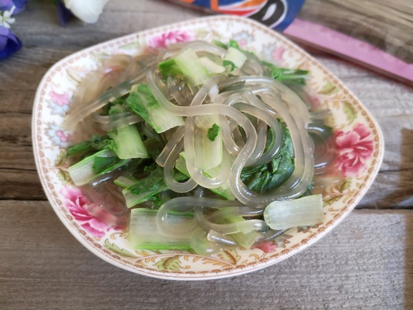 小白菜炖粉条的做法步骤:8