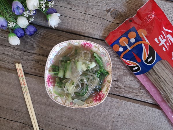 小白菜炖粉条的做法步骤:9