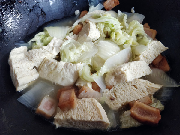 白菜炖冻豆腐的做法步骤:10