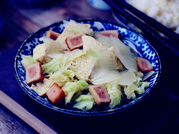 白菜炖冻豆腐的做法步骤:12
