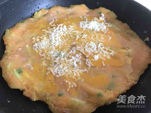 芝士培根杂蔬鸡蛋饼的做法步骤:8