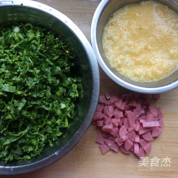 菜心蛋炒饭的做法步骤:2