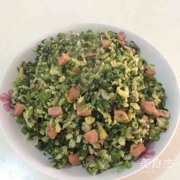 菜心蛋炒饭的做法步骤:6