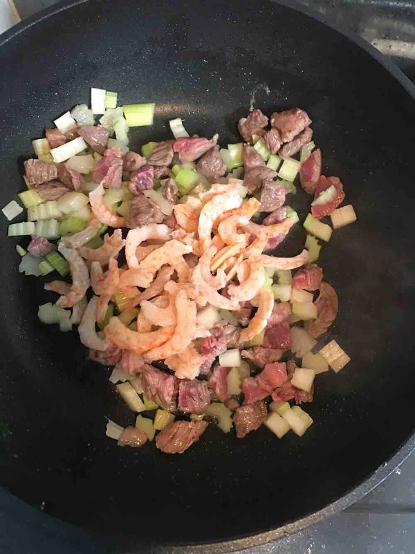 牛肉芹菜粥的做法步骤:4