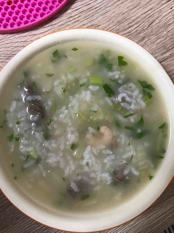牛肉芹菜粥的做法步骤:7