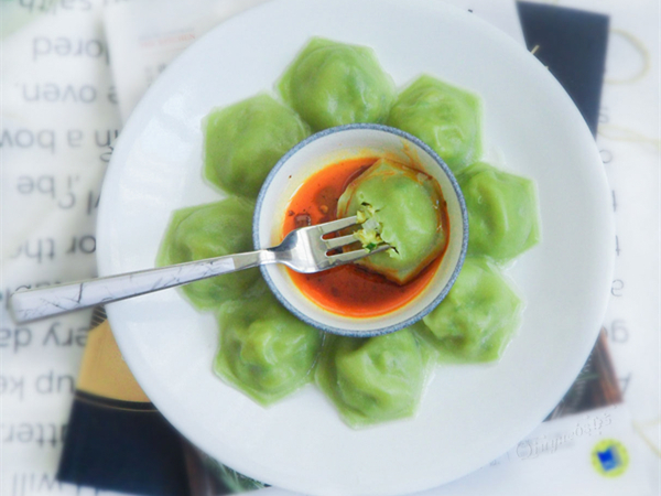 多边形翡翠三鲜饺子的做法步骤:21