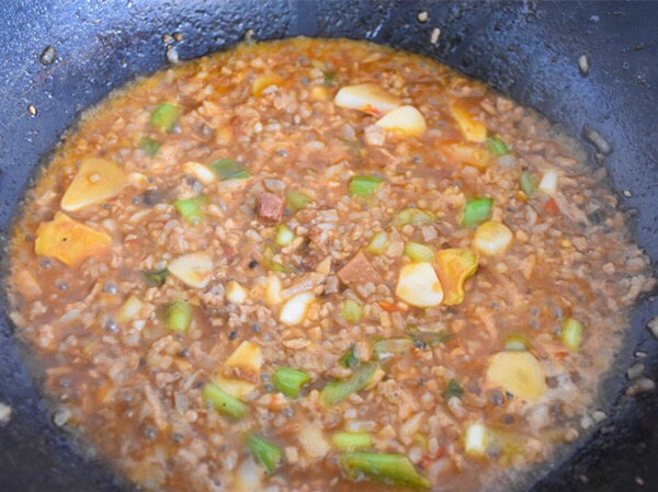 香辣肉酱豆腐的做法步骤:8