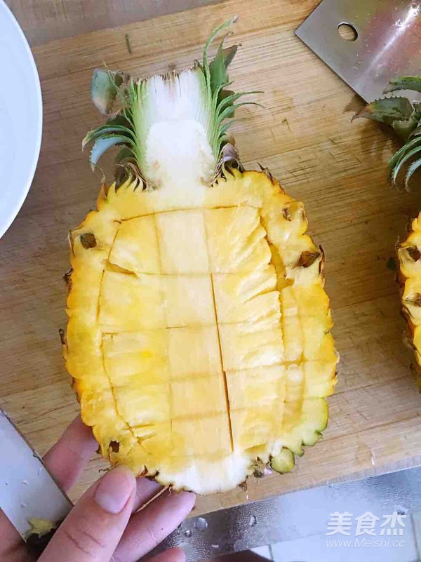 菠萝饭的做法步骤：2