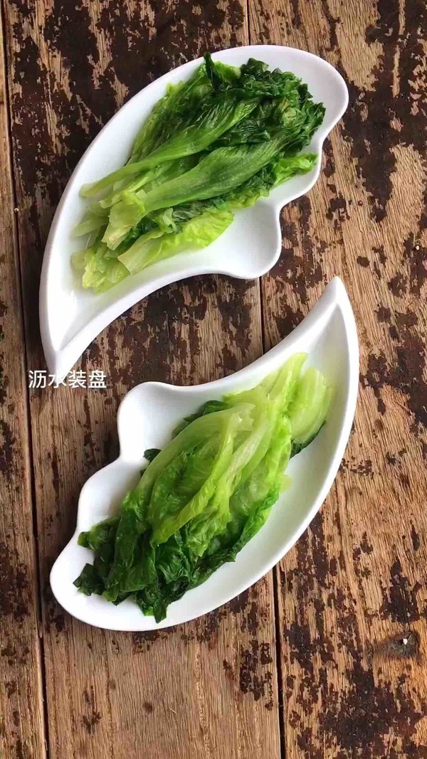 鲍鱼干贝白灼生菜的做法步骤：4