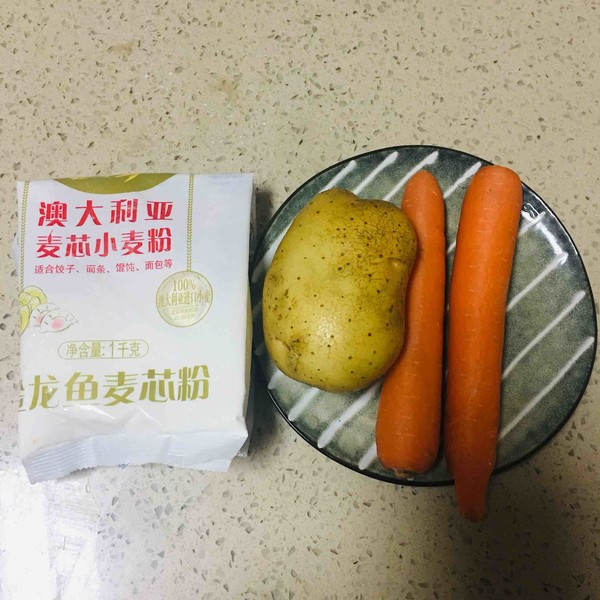 粉蒸胡萝卜土豆丝的做法步骤：1