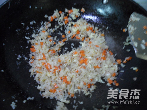 肉末蛋炒饭的做法步骤:7