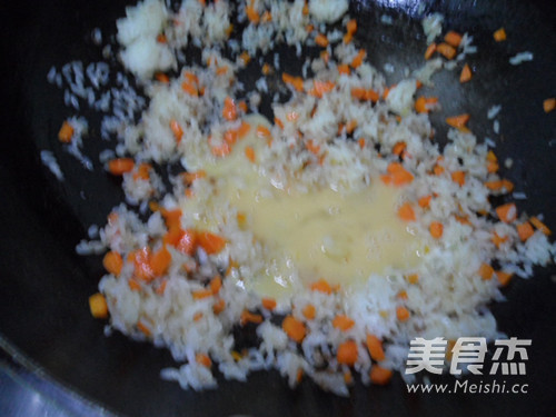 肉末蛋炒饭的做法步骤:6