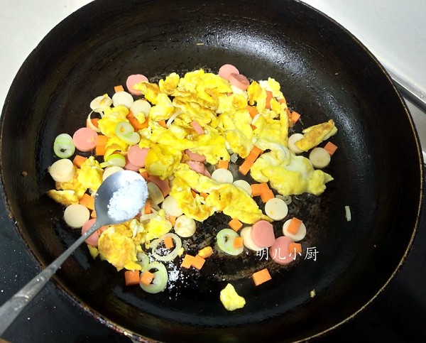 蛋炒饭的做法步骤:5