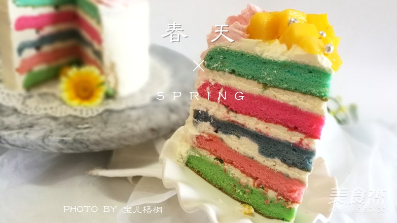 彩虹蛋糕的做法步骤:20