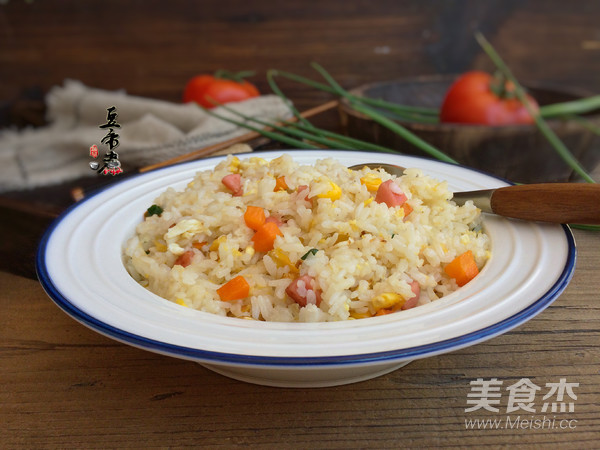 香肠蛋炒饭的做法步骤:8
