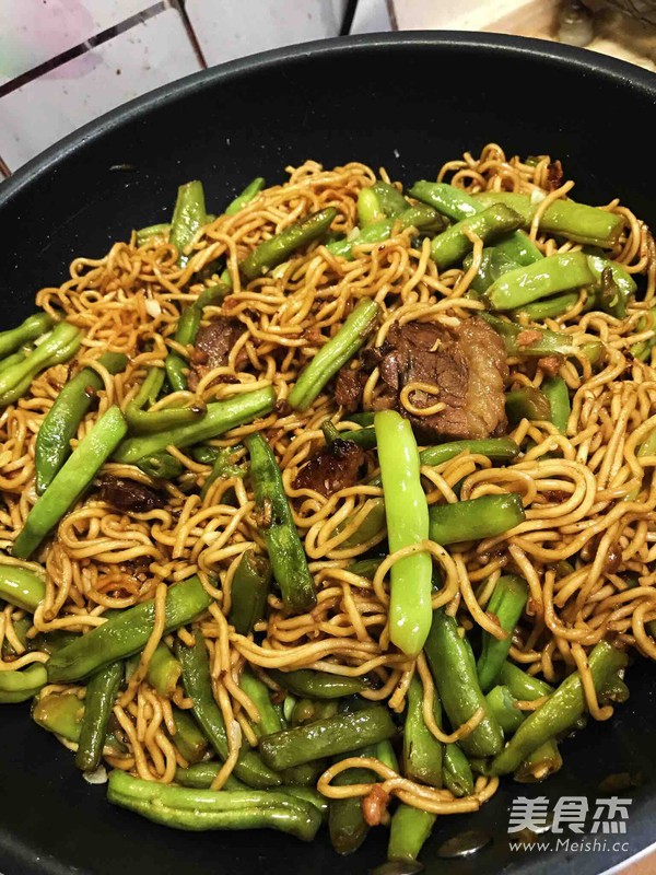 驴肉扁豆焖面的做法步骤:6