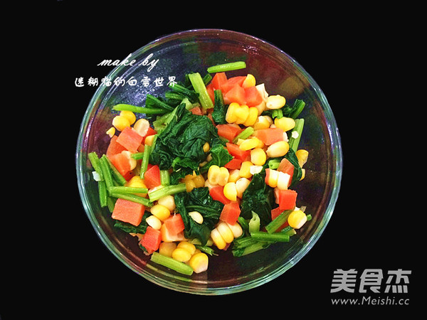 芝士火腿焗饭,我的日常美味晚餐的做法步骤:3