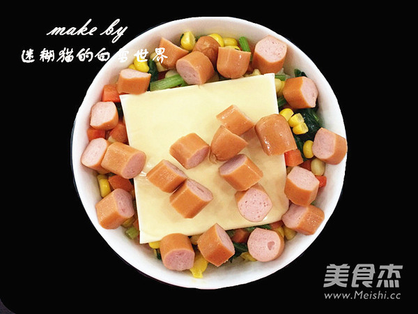 芝士火腿焗饭,我的日常美味晚餐的做法步骤:10