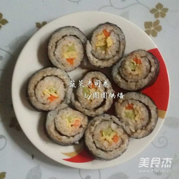 蔬菜版寿司卷的做法步骤:12