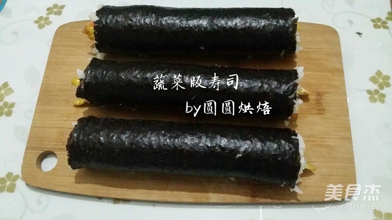 蔬菜版寿司卷的做法步骤:8
