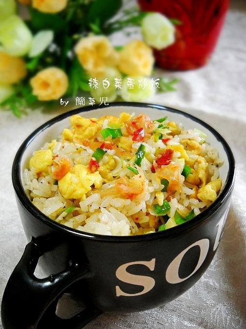 辣白菜蛋炒饭的做法步骤:13