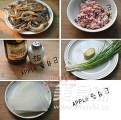 虾仁馄饨的做法步骤：1