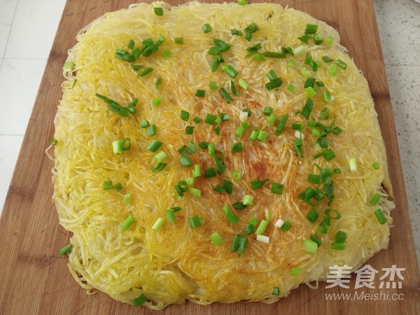 葱香洋芋煎饼的做法步骤:14