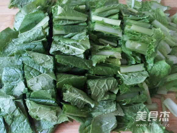 小白菜氽丸子的做法步骤:6